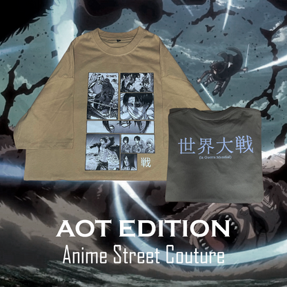 AOT EDITION - SAND BROWN - CAMISETA - OVERSIZE