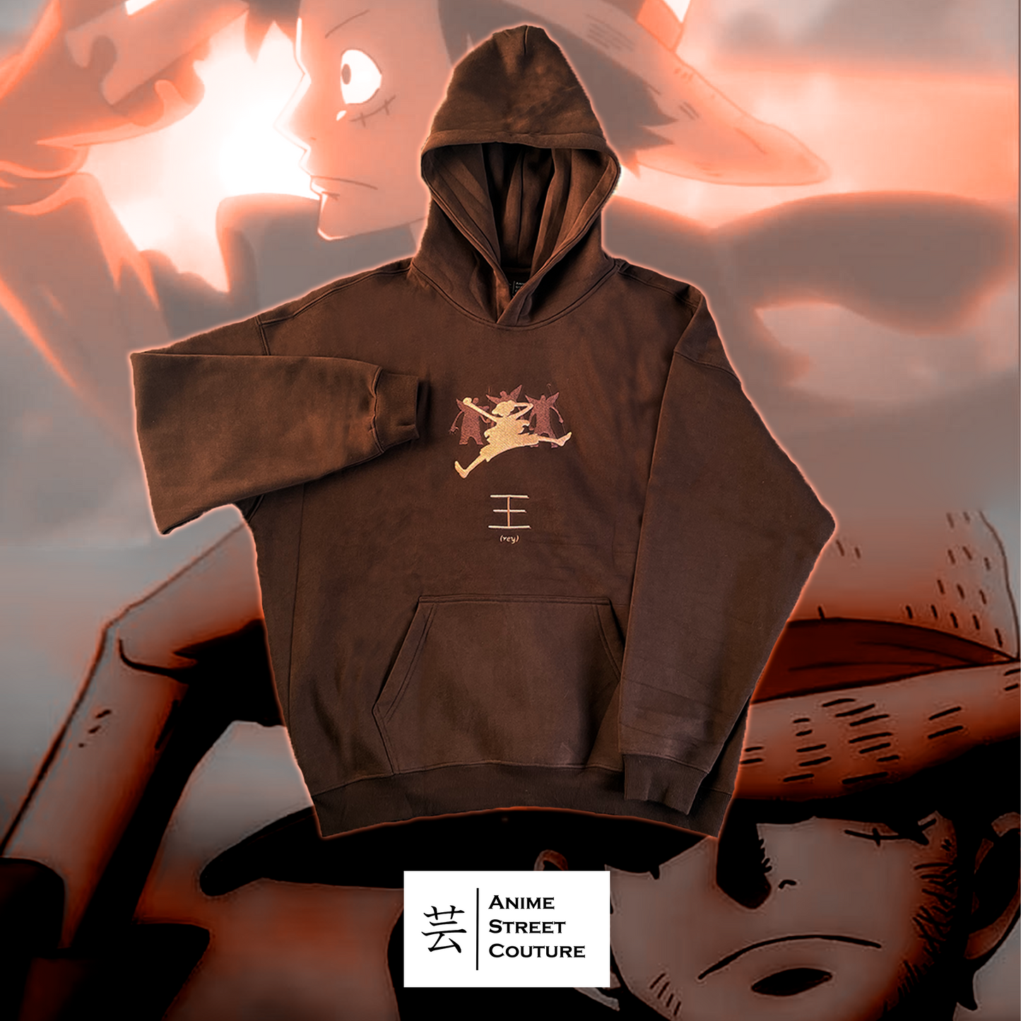 LUFFY EDITION - SUDADERA - OVERSIZE - 350g/m2 - 100% ALGODÓN - OP