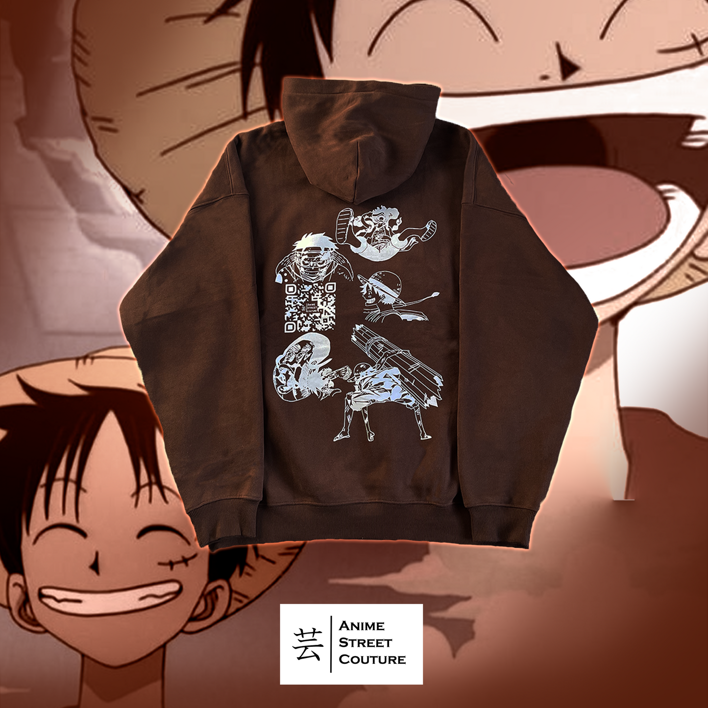 LUFFY EDITION - SUDADERA - OVERSIZE - 350g/m2 - 100% ALGODÓN - OP